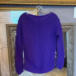 Ralph Lauren Women's Rich Purple Crew Neck Sweater